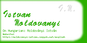 istvan moldovanyi business card